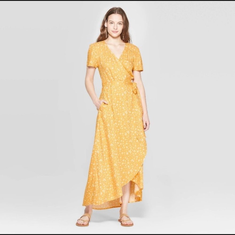 Yellow Wrap Dress